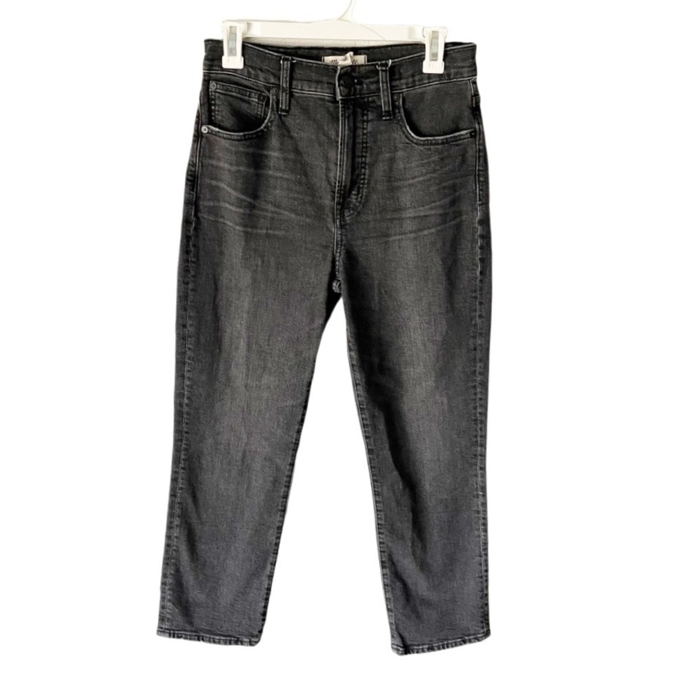 Madewell Jeans Women's 26 The Perfect Vintage Crop Black Lunar Wash AA982